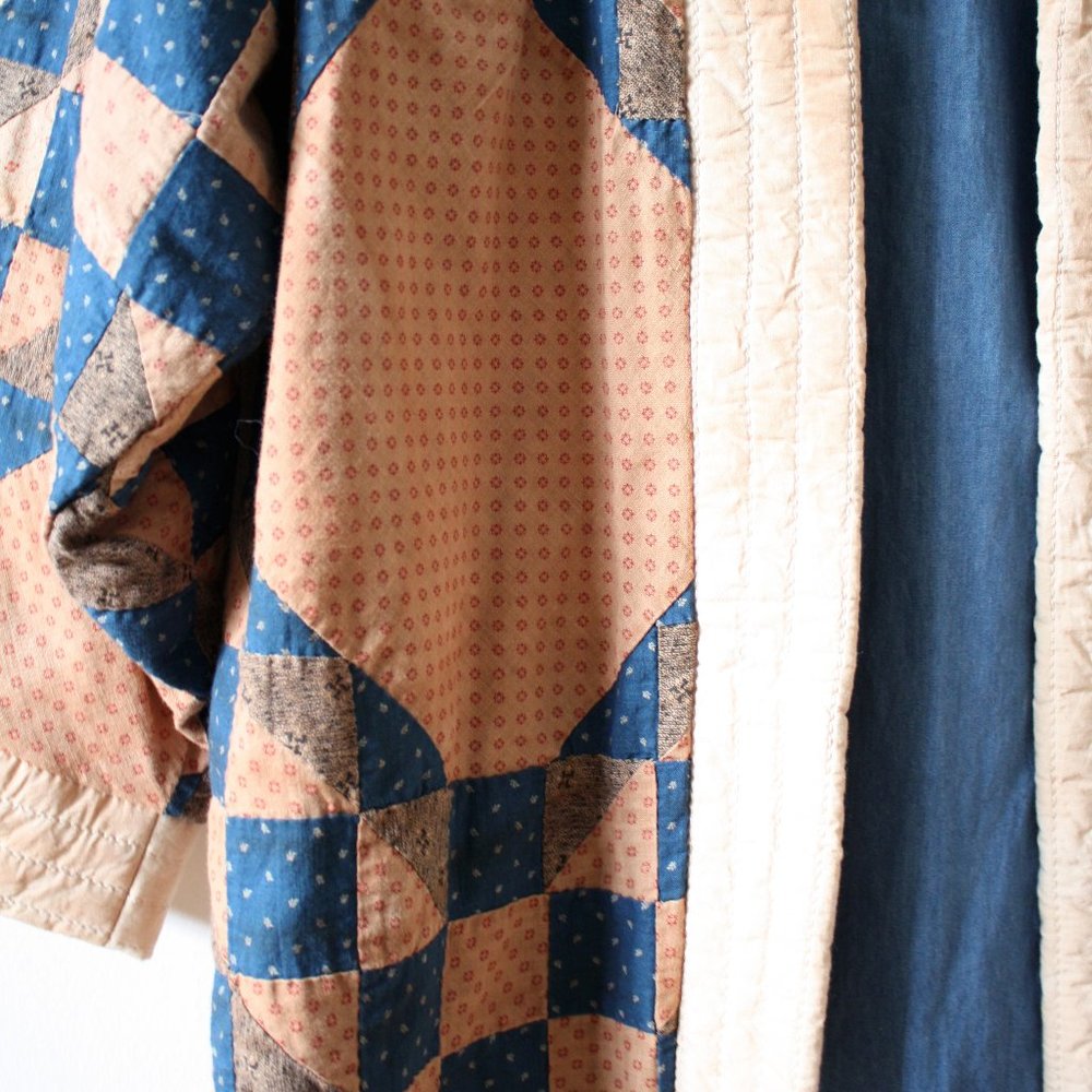 HANDMADE Highland Foundry QUILT kimono coat jacket - Picture 10 of 12